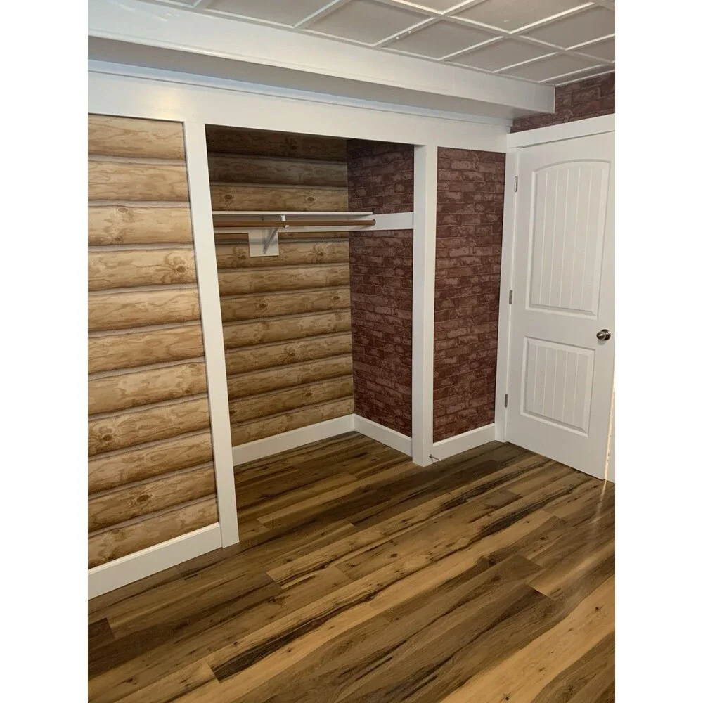 Lodge Wallpaper Rustic Log Cabin 3-D Designer Wallpaper DD688